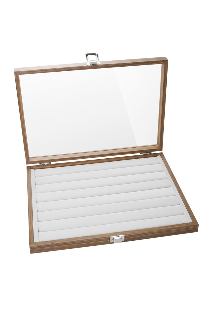 Espositore porta anelli - Legno grigio 