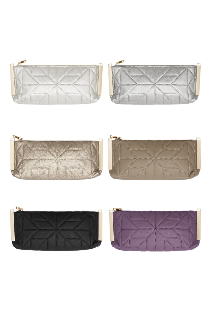 Genähte Clutch mit goldenen Beschlägen – Kupfer h5Bild7