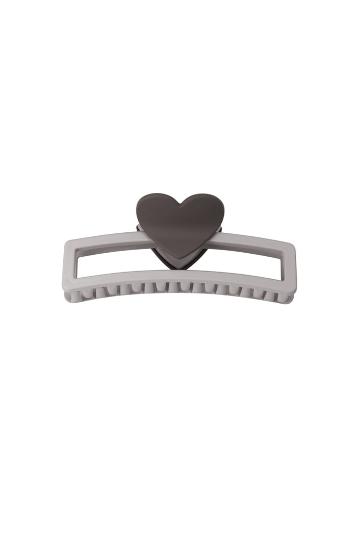 hair clip with heart-shaped handle