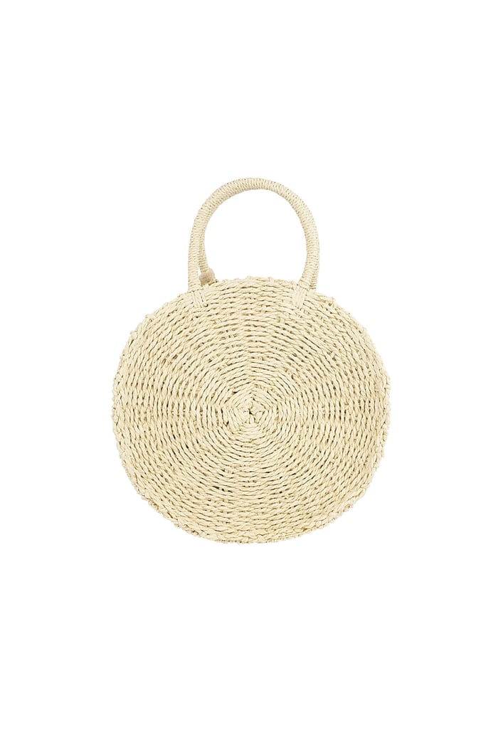 Borsa da spiaggia rotonda - bianco sporco  Immagine3