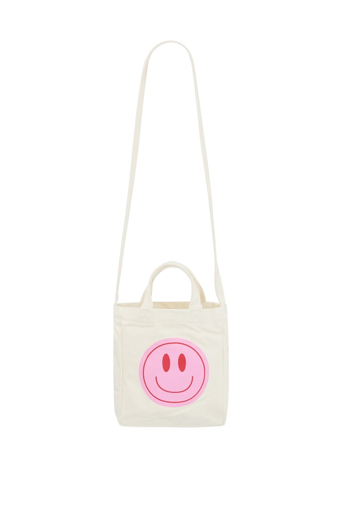 Petit sac en toile smiley - Sac rose h5Image5