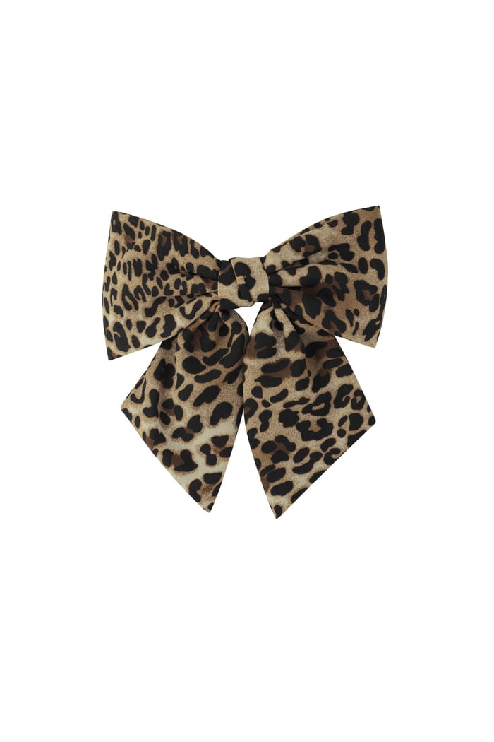 Panther print bow - black/white  