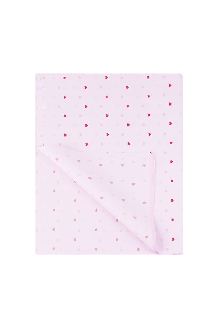 tissue paper hearts - pink and  
