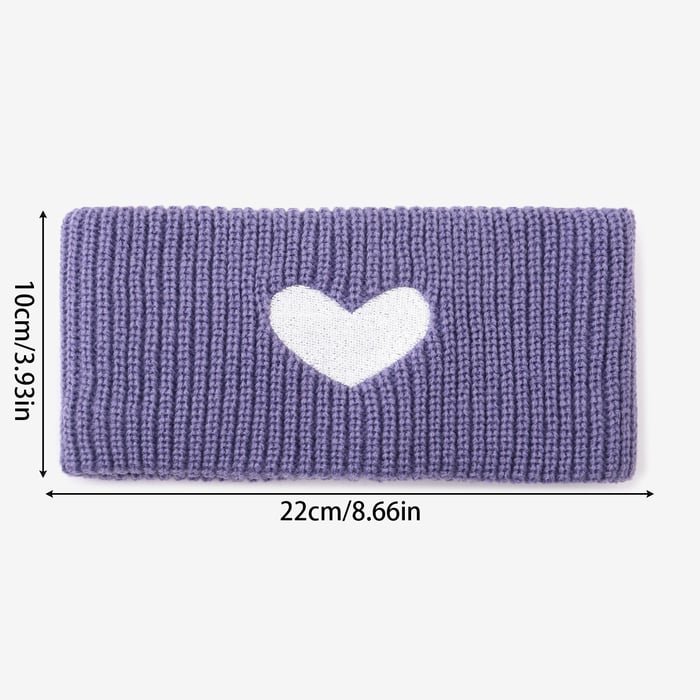 1 Piece Simple Heart Shaped Knitted Wool Women's Hair Bands Picture4
