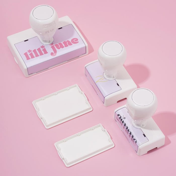 1 Piece DIY LOGO Plastic Stamp(3 ink bottles included with stamp) h5Picture4