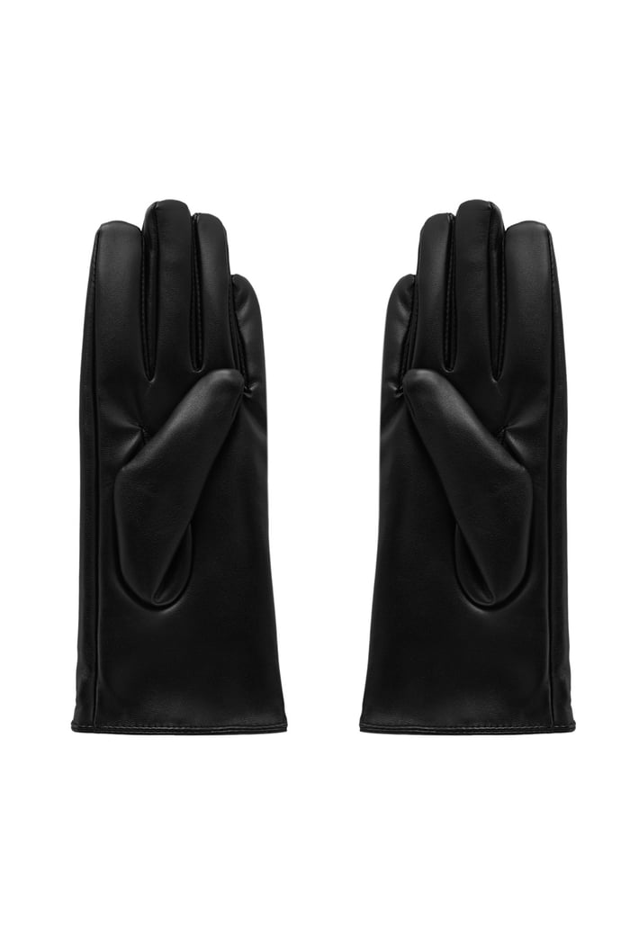 PU gloves with studs and zipper Picture5