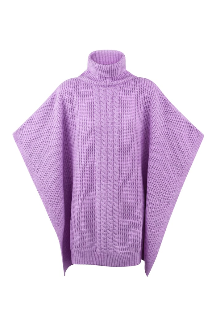 Poncho in maglia liscia
