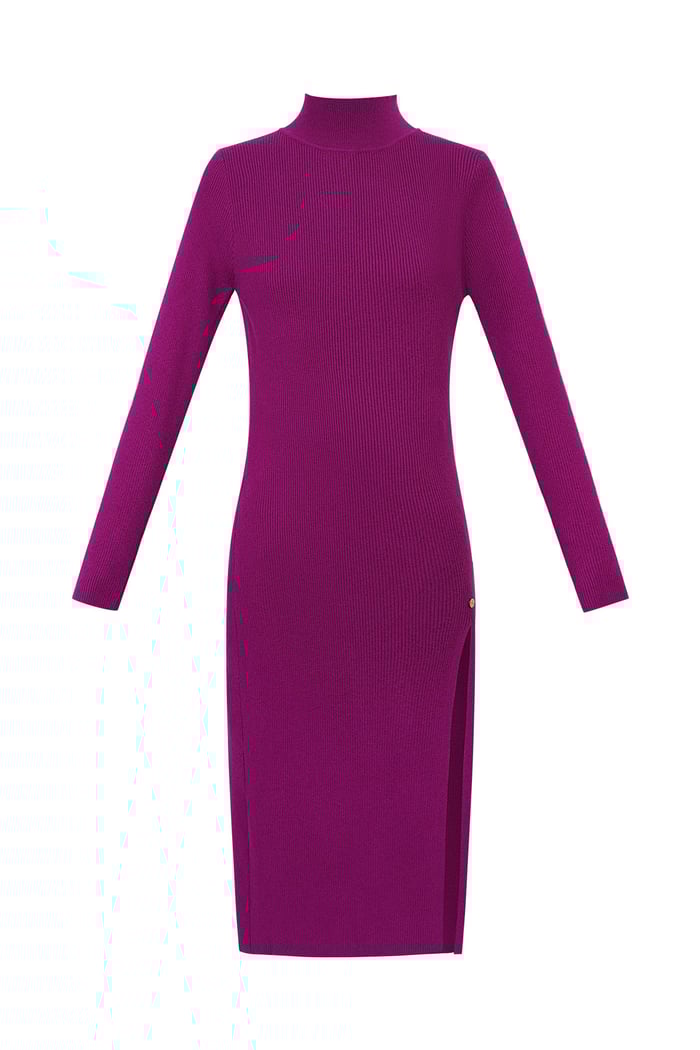 Midi jurk met split 