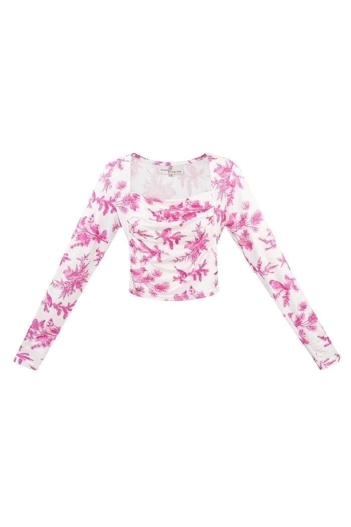 Long sleeve flower top