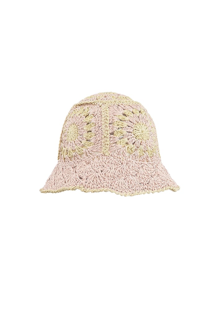 Häkelmütze mit Blumen