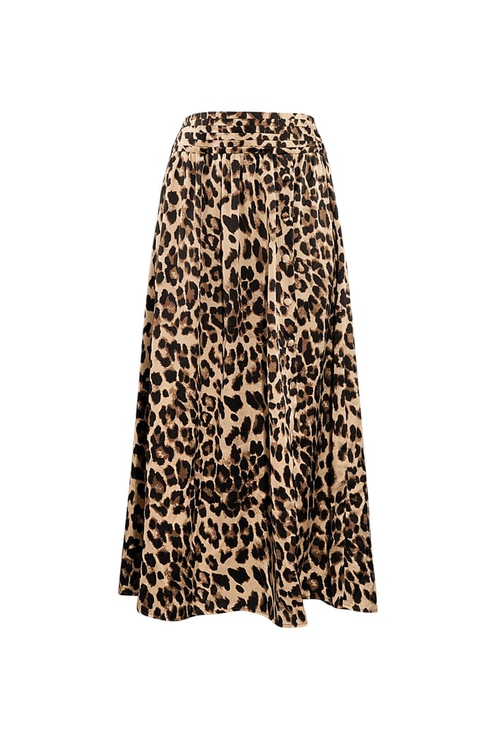 Long leopard print skirt