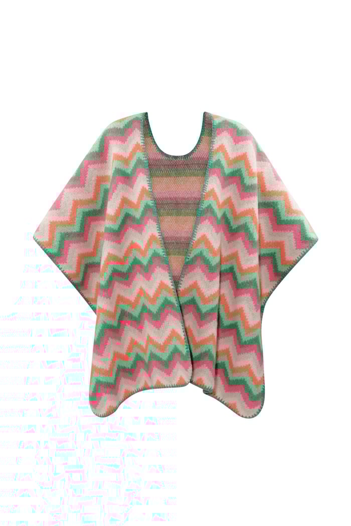 Winter poncho wrapped in warmth - multi Picture5