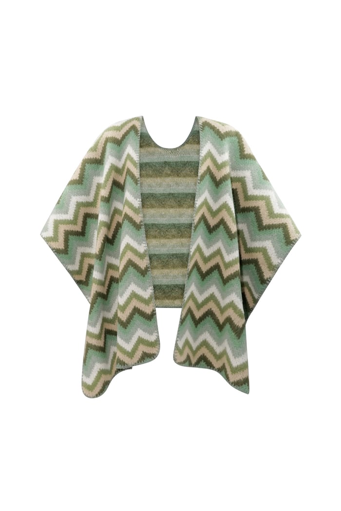 Winter poncho wrapped in warmth - multi