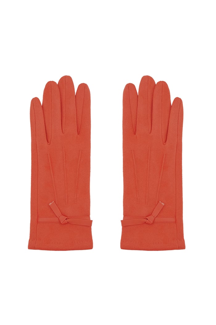 Guanti eleganti con nastro 