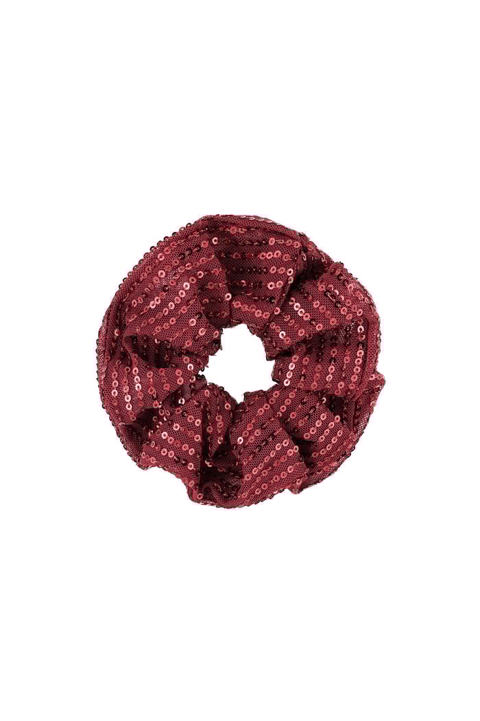 Glitzer-Haargummi - silberfarben