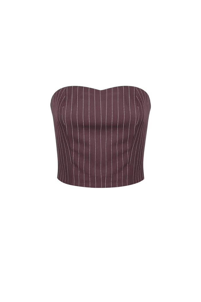 Pinstripe Bandeau Top 