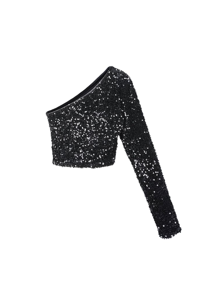Top monospalla glitterato Immagine3