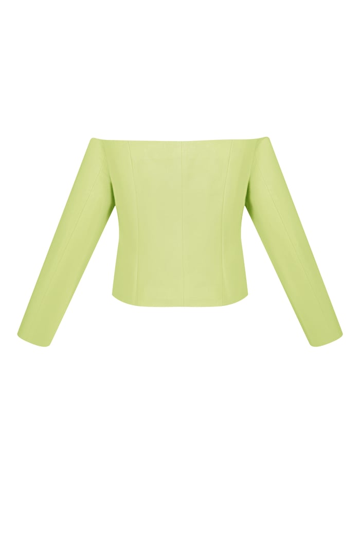 Omuzları açık blazer üst Resim6