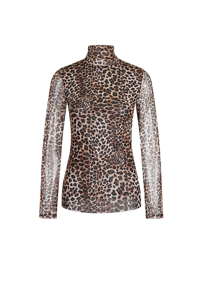 Netzoberteil mit Leopardenmuster 