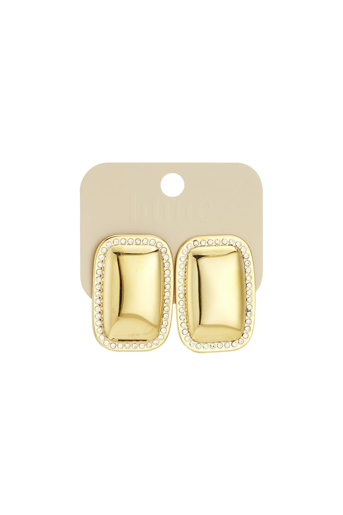 Stainless Steel Stud Earrings rectangle Casual Daily Simple Series Women's jewelry h5Picture3