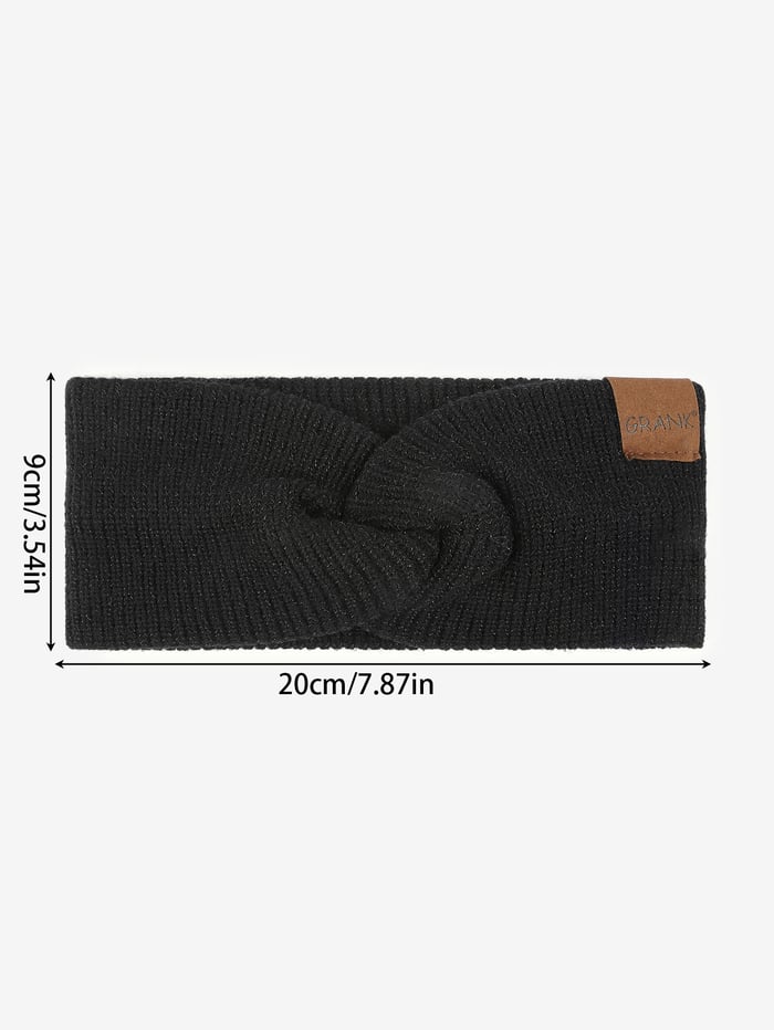 1 Piece Simple Solid Color Double Layer Knitted Women's Hair Bands Picture4
