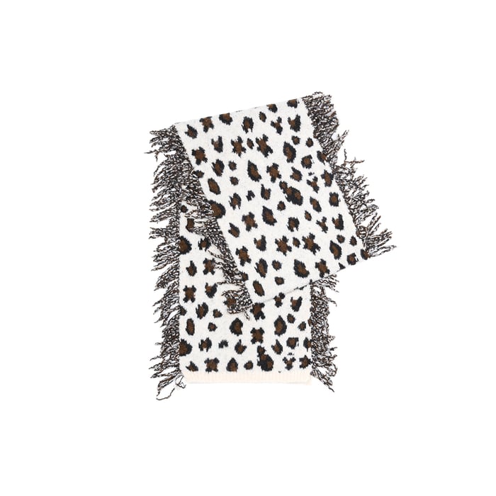 1 Piece Leopard Print Tassels Wool Women's Winter Scarves Picture6