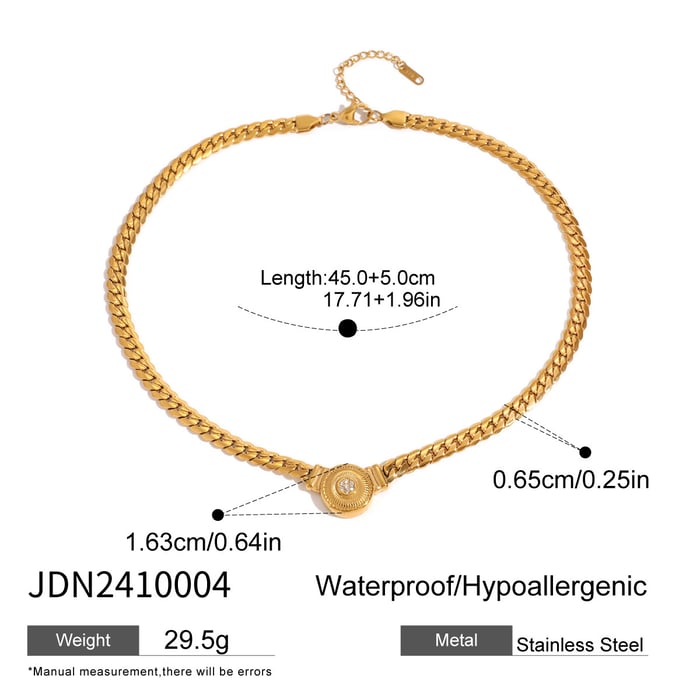 1 piece luxurious series elegant love/heart shape stainless steel  gold plated rhinestone women pendant necklaces