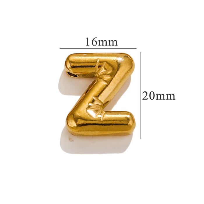 1 Paar Simple Series Simple Letter 18 Karat vergoldete Damenanhänger 