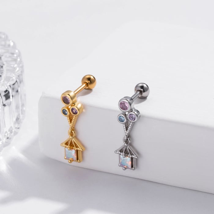 1 Piece Simple Series Classic Heart Titanium Steel No Plating Material Zircon Women Stud Earrings Picture2