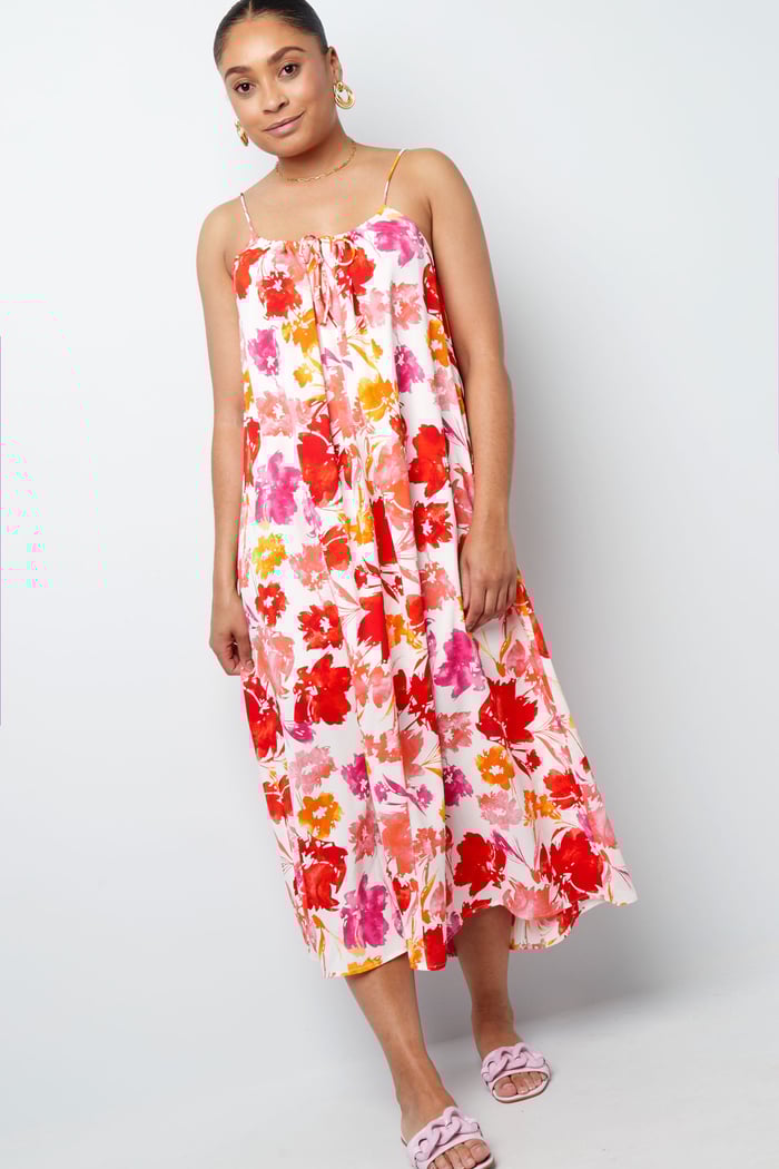 Kleid Blumendruck - rosa/orange Bild2