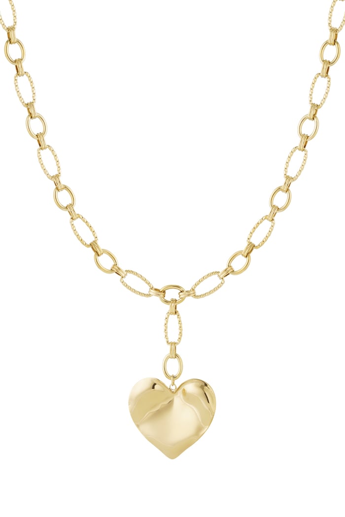 Big heart chain necklace