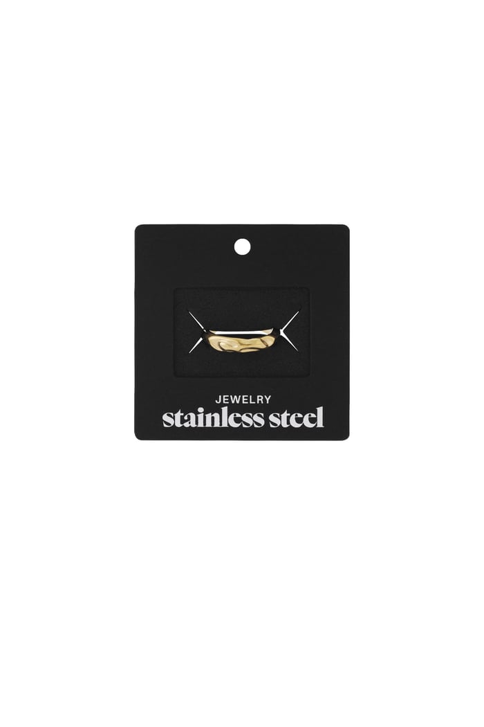 Halka organik şekil Gold Stainless Steel One size h5Resim4