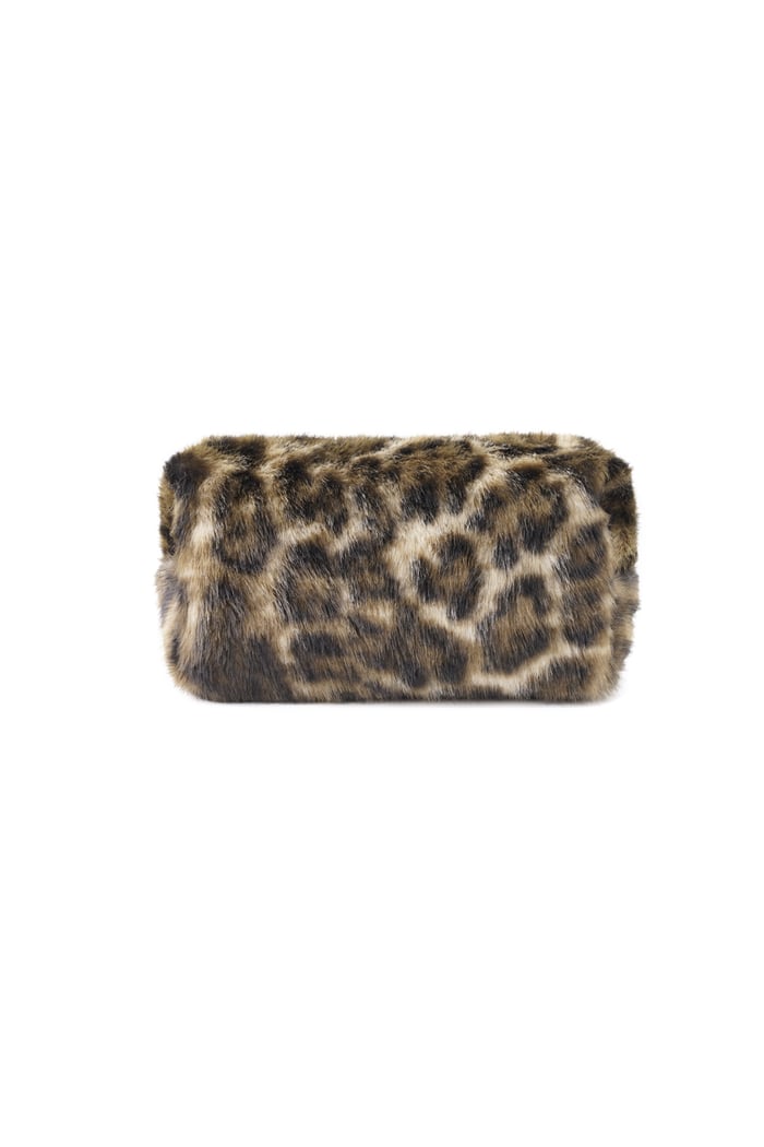 Weiche Kosmetiktasche mit Leopardenmuster 