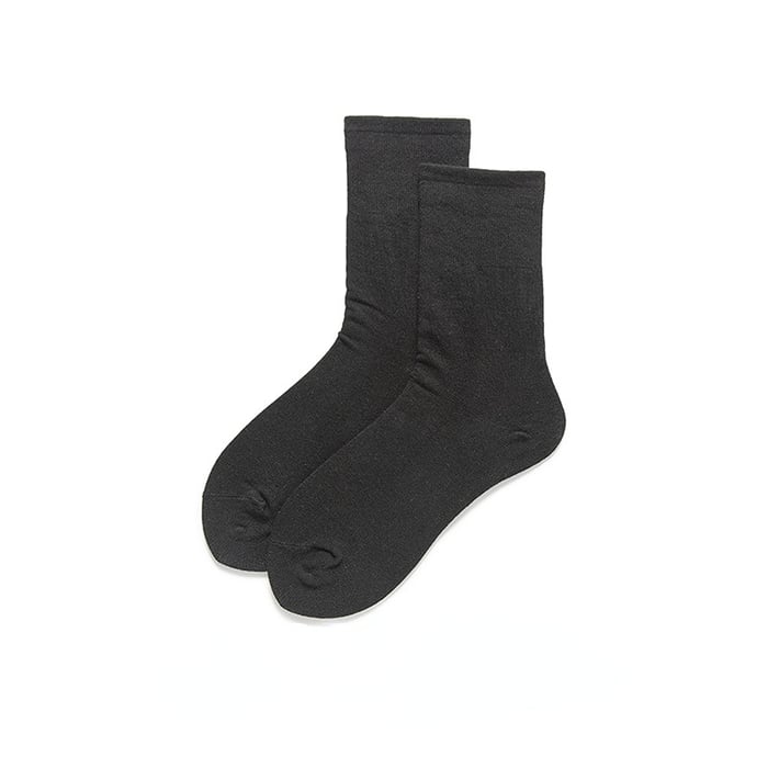 1 paire de chaussettes mi-mollet basiques et polyvalentes de couleur unie