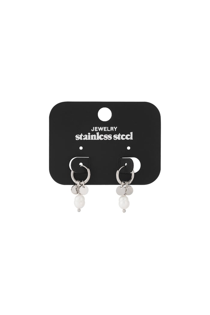 Ohrringe Pearl Drops Silber Edelstahl Bild4