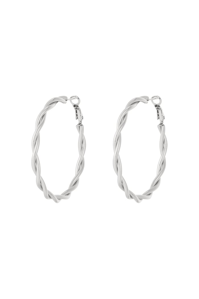 Twisted hoop earrings M Picture3