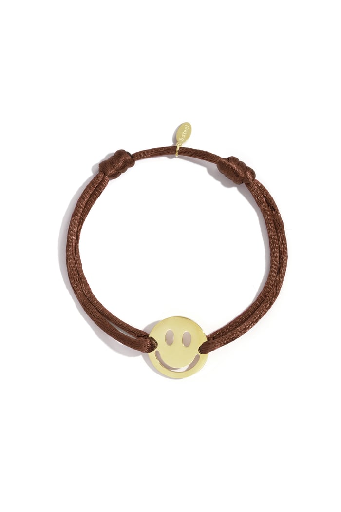 Satin bracelet with smiley