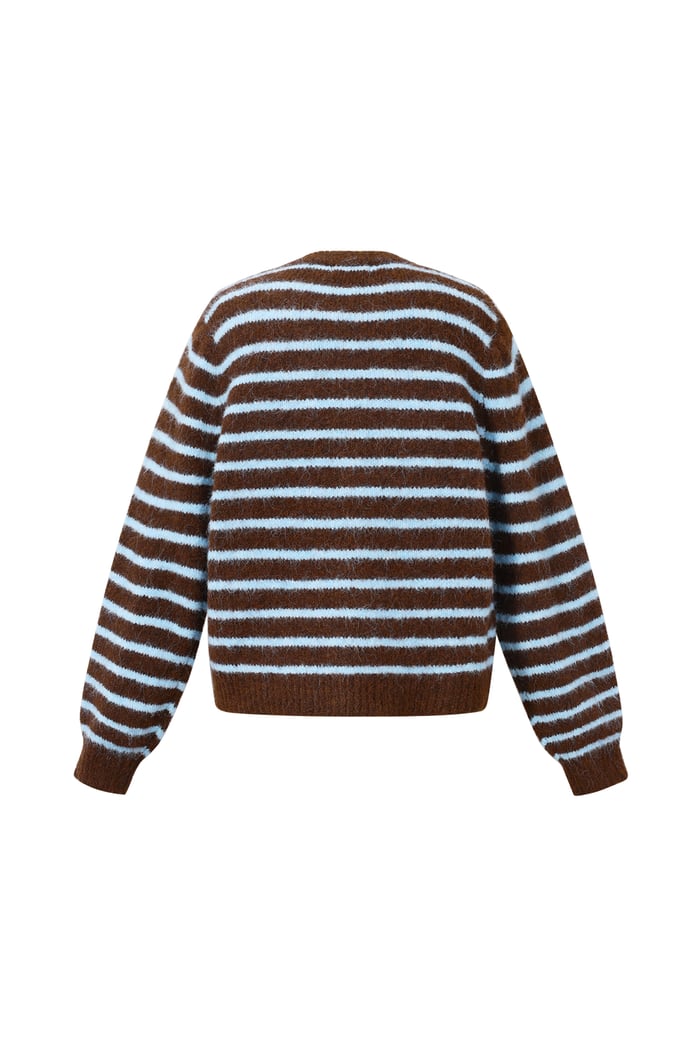 Polyester fiber (polyester) Knit cardigan Stripes Casual Fall/Winter  Clothes h5Picture3