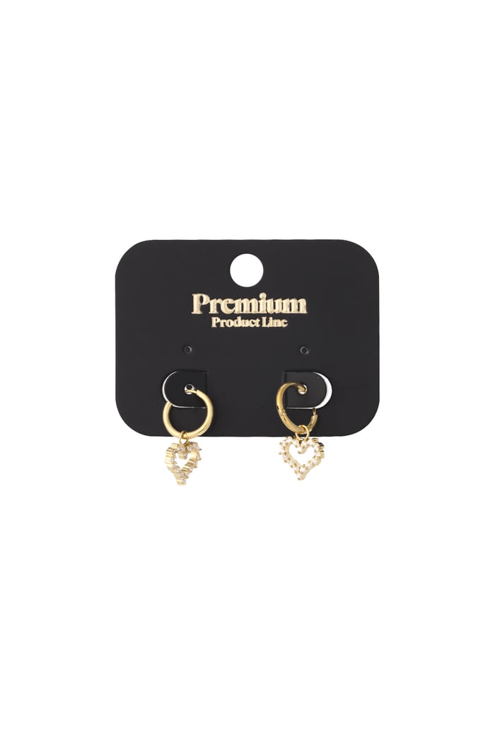 Rhinestone heart Earring Picture4