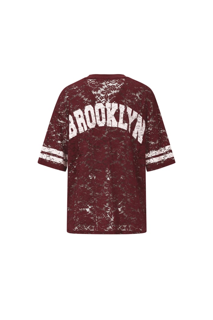Camiseta americana de encaje con cuello en V h5Imagen3