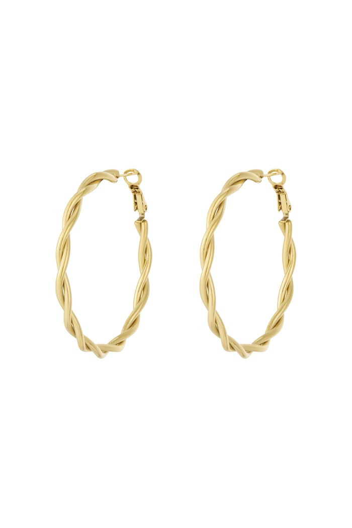 Twisted hoop earrings M 