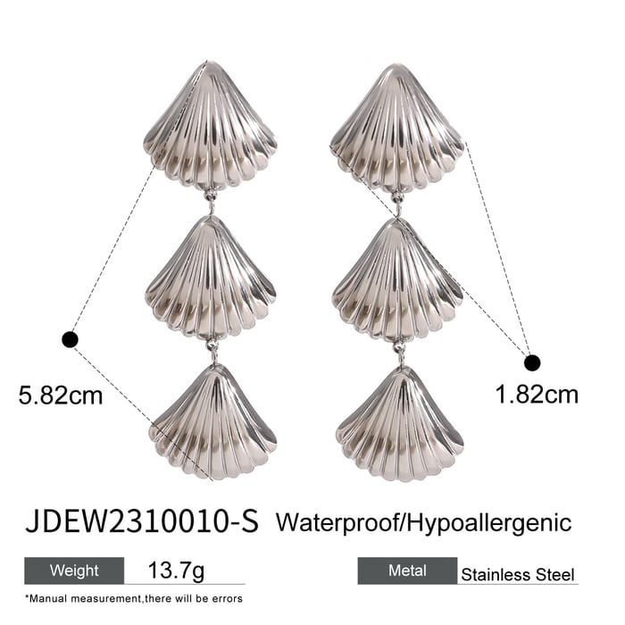 1 Paar Simple Series Simple Turtle Edelstahl Damen Tropfenohrringe h5Bild2