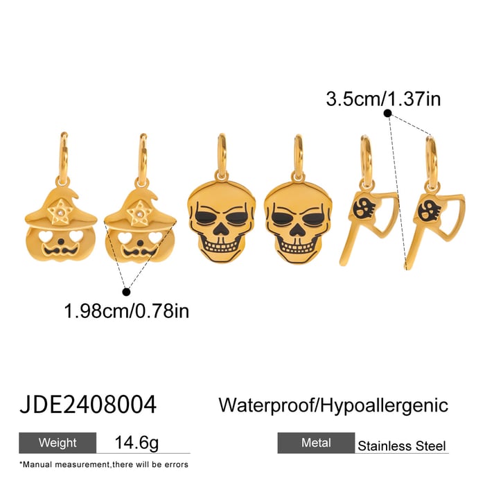 1 Set Halloween Stainless Steel Earrings Set h5Picture2