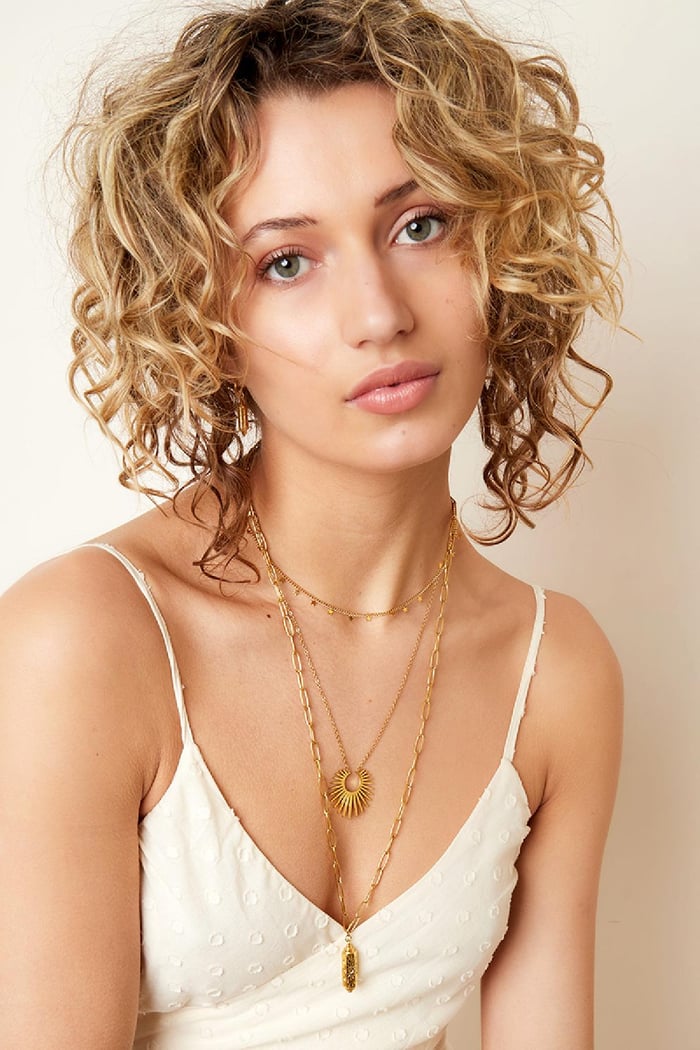 Necklace Sun Stars Pendant Gold