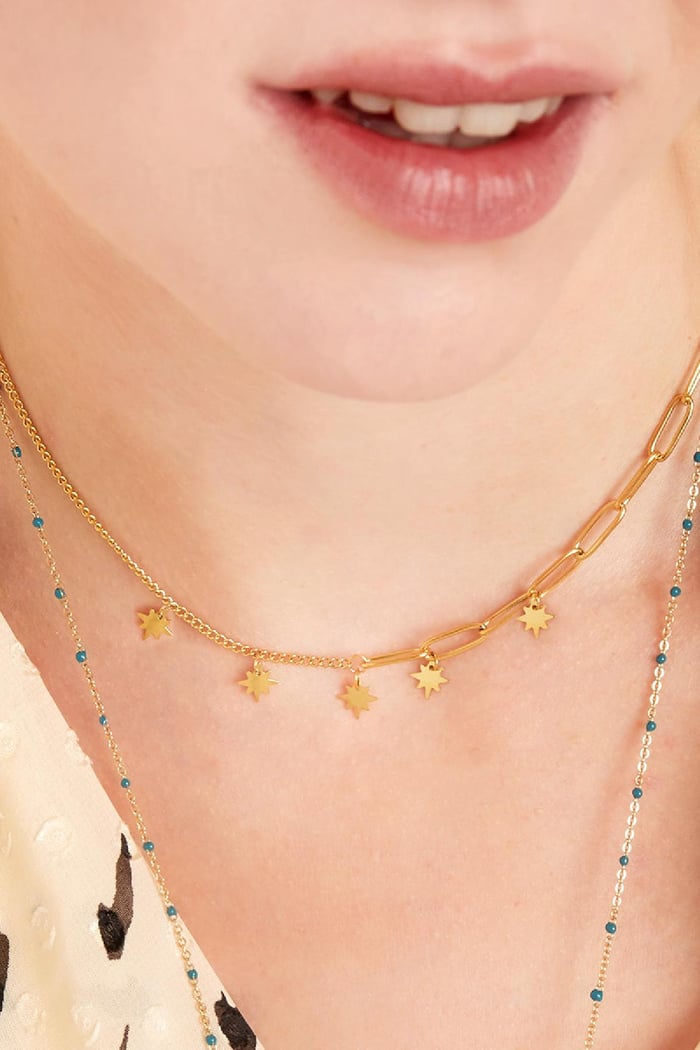 Stainless steel necklace stars