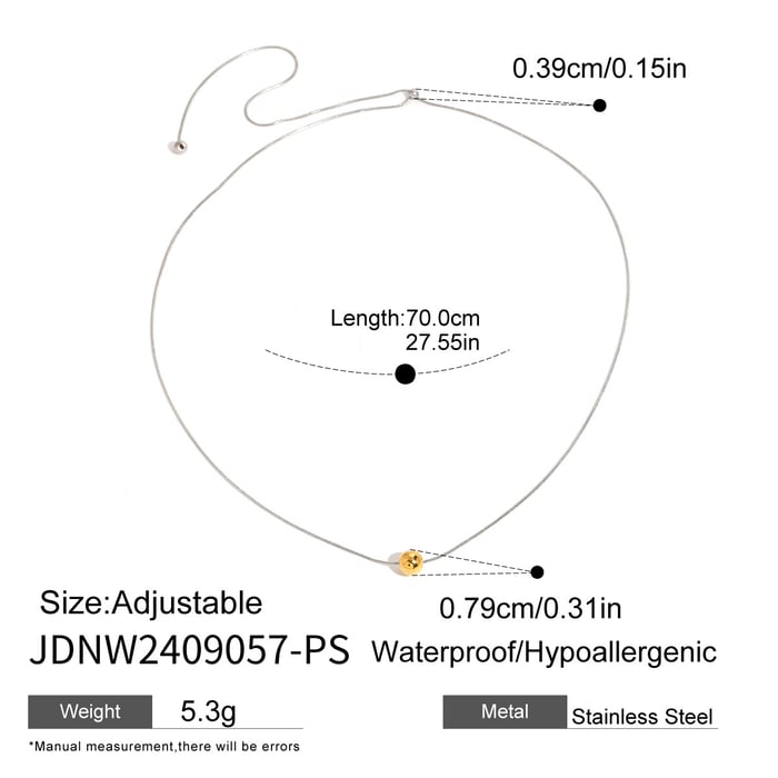 1 piece simple series simple geometric stainless steel  gold plated women pendant necklaces h5Picture2