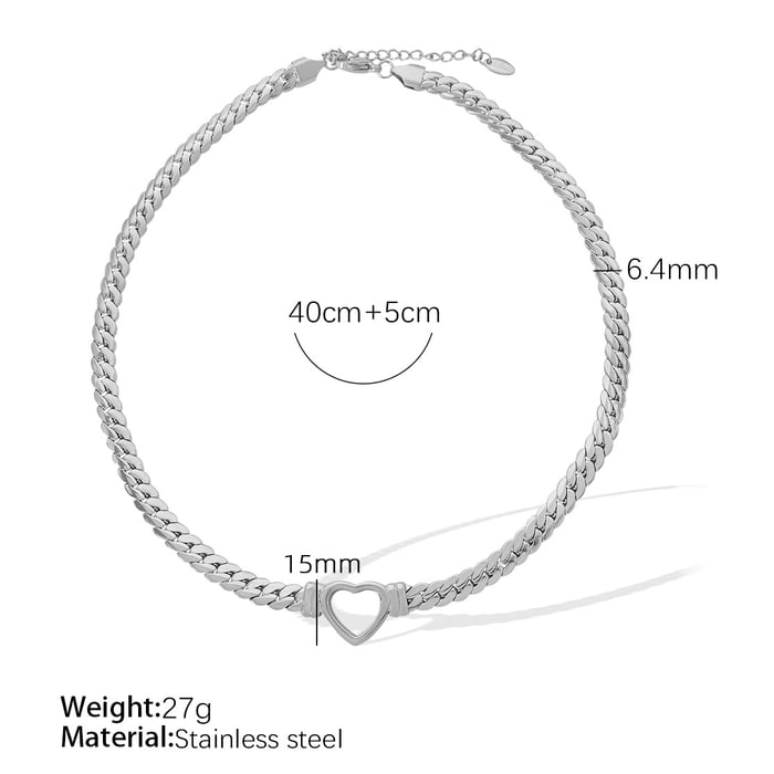 1 paire de petits colliers de luxe simples et légers, tendance féminine, en acier titane plaqué or, style cubain, pendentif pour femme Image2