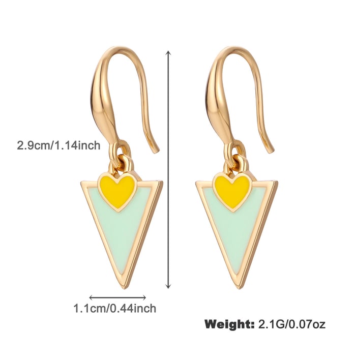 1 Pair Romantic Series Color of Macaron Rainbow Shape Drop Oil Alloy Women's Drop Earrings
