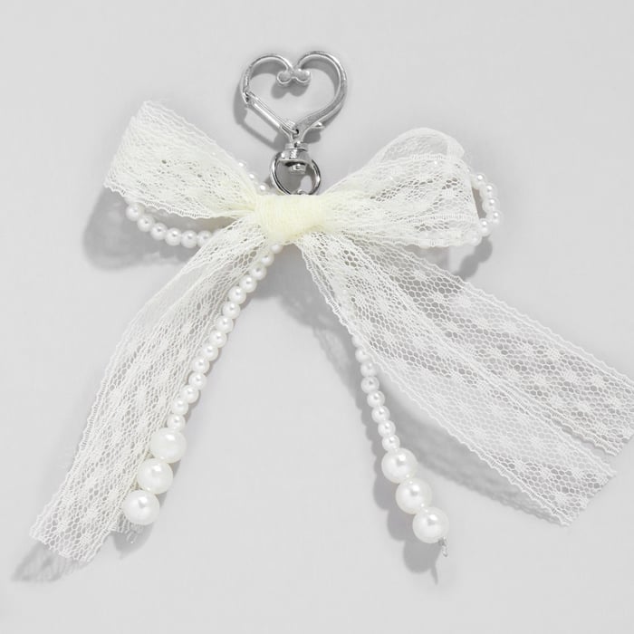 1 Piece Romantic Series Sweet Bow Knot Iron Artificial Pearl Women's Bag Charms