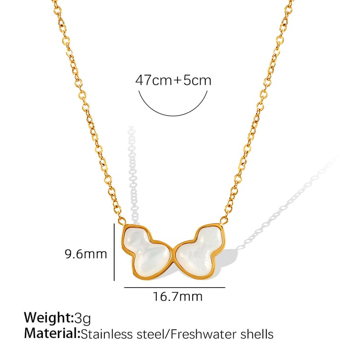 1 Piece Classic Series Daily Plant Titanium Steel   Gold Color  Women's Pendant Necklaces